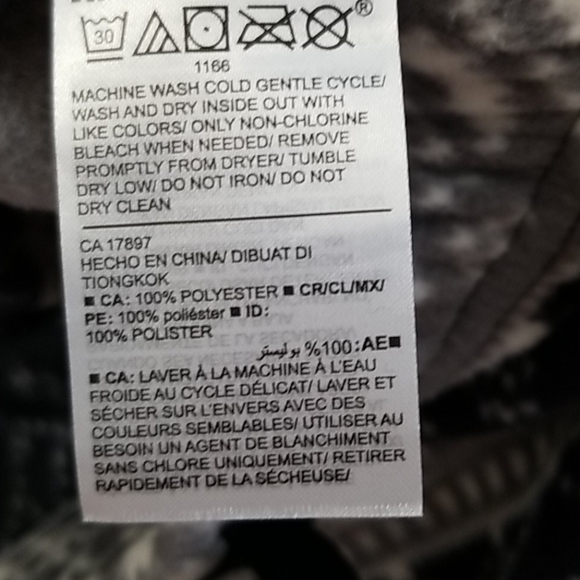 Gray/Black Fleece PJ Set - Picture 5 of 5